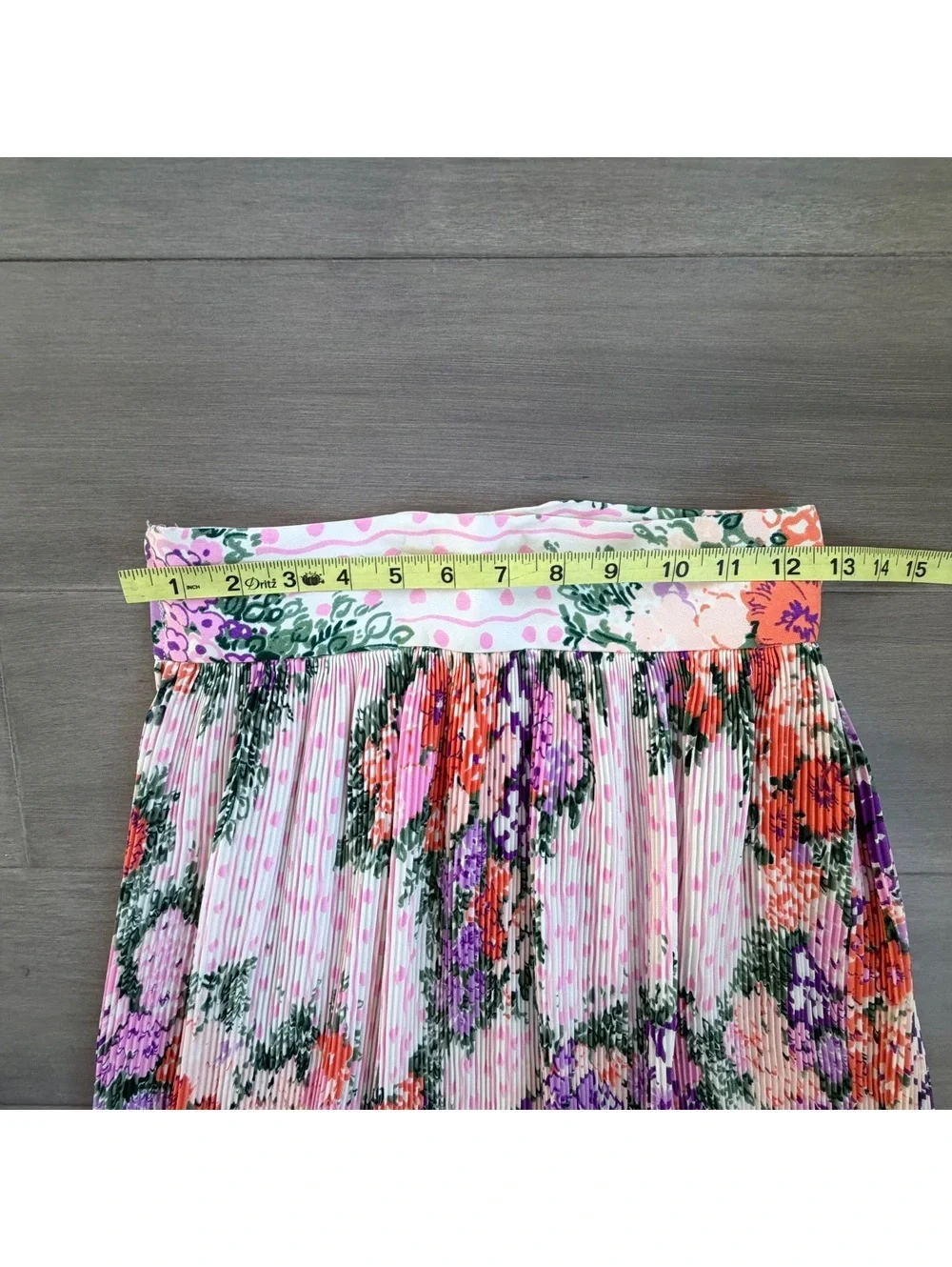 Vintage Union Made Floral Pleated Maxi Skirt Size XS